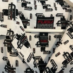 FUBU Men’s Fat Albert Street Wear Long Sleeve Button Up Shirt Size XL Vintage